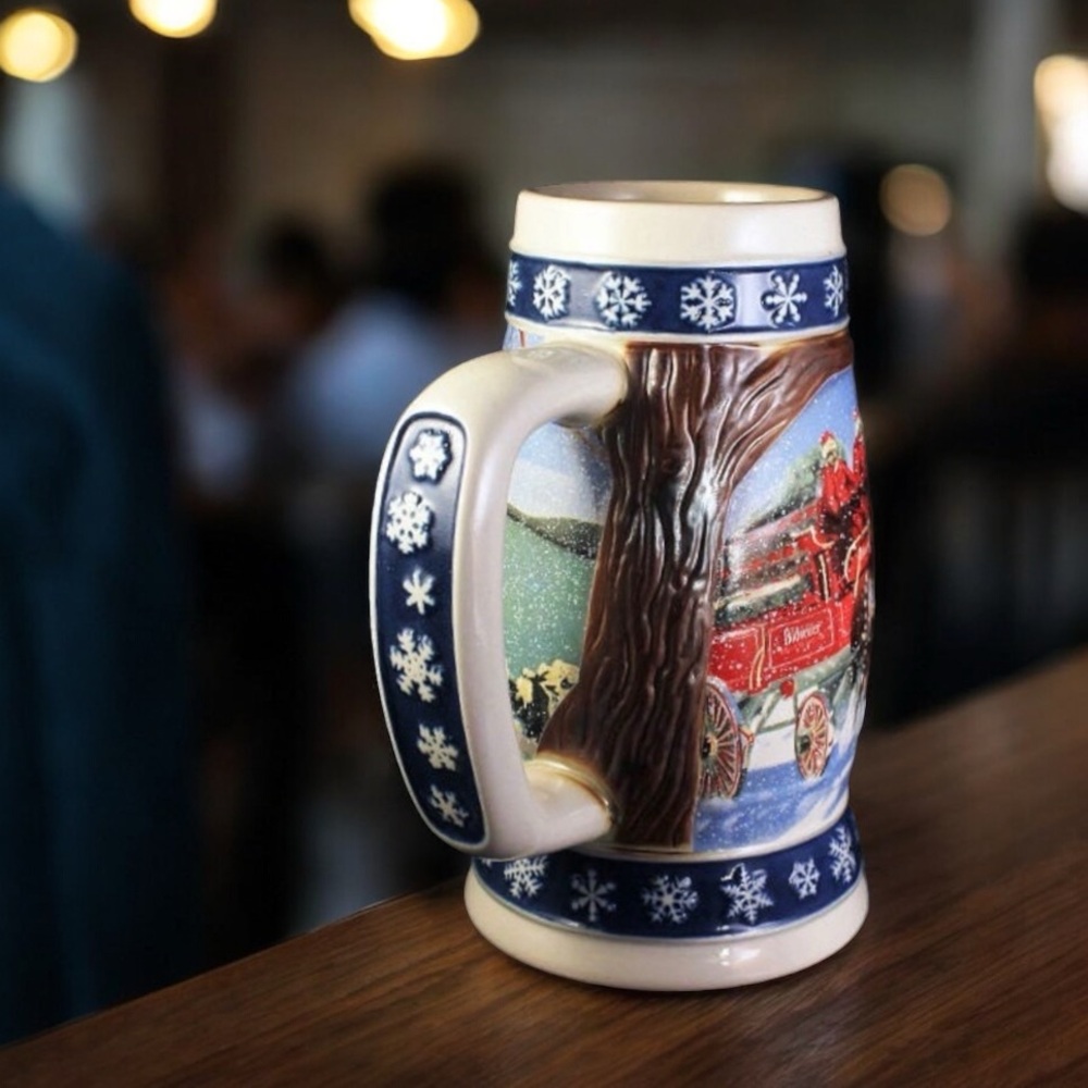 1995 Budweiser - “Lighting The Way Home” Holiday Stein - Picture 5 of 16